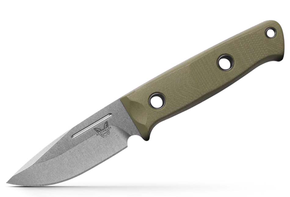 Benchmade 165-1 Bushcrafter 3.38" CPM-S30V Drop Point Fixed Blade OD Green Knife