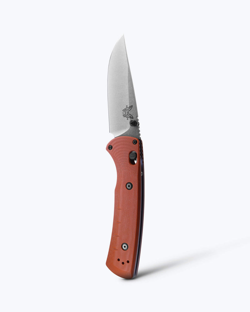 Load image into Gallery viewer, Benchmade 15090-1 Slipridge 3.5" Magna Cut Clip Point Blade, Rust Orange G10 Handle Knife
