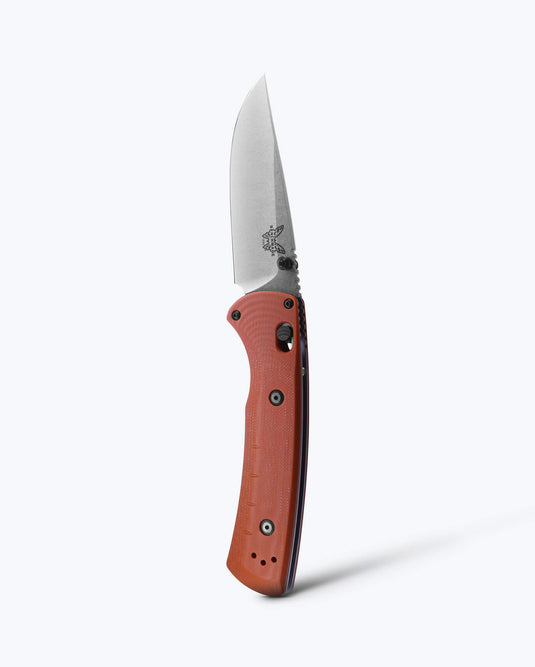 Benchmade 15090-1 Slipridge 3.5" Magna Cut Clip Point Blade, Rust Orange G10 Handle Knife