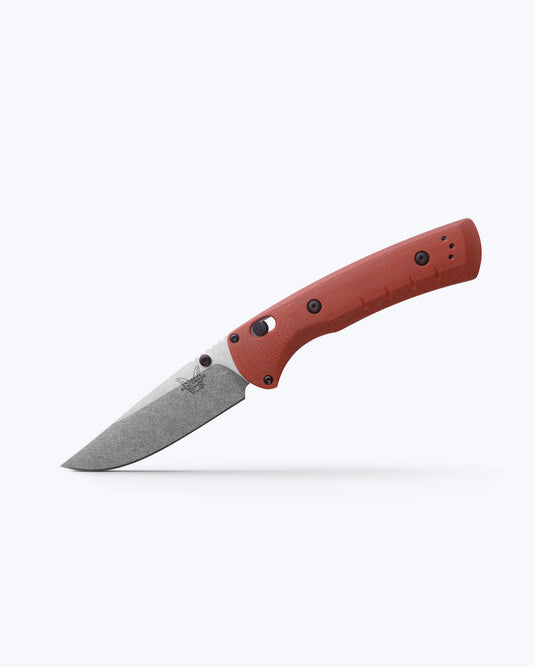 Benchmade 15090-1 Slipridge 3.5" Magna Cut Clip Point Blade, Rust Orange G10 Handle Knife