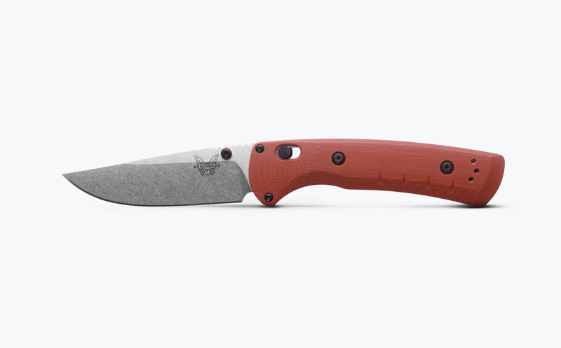 Load image into Gallery viewer, Benchmade 15090-1 Slipridge 3.5" Magna Cut Clip Point Blade, Rust Orange G10 Handle Knife
