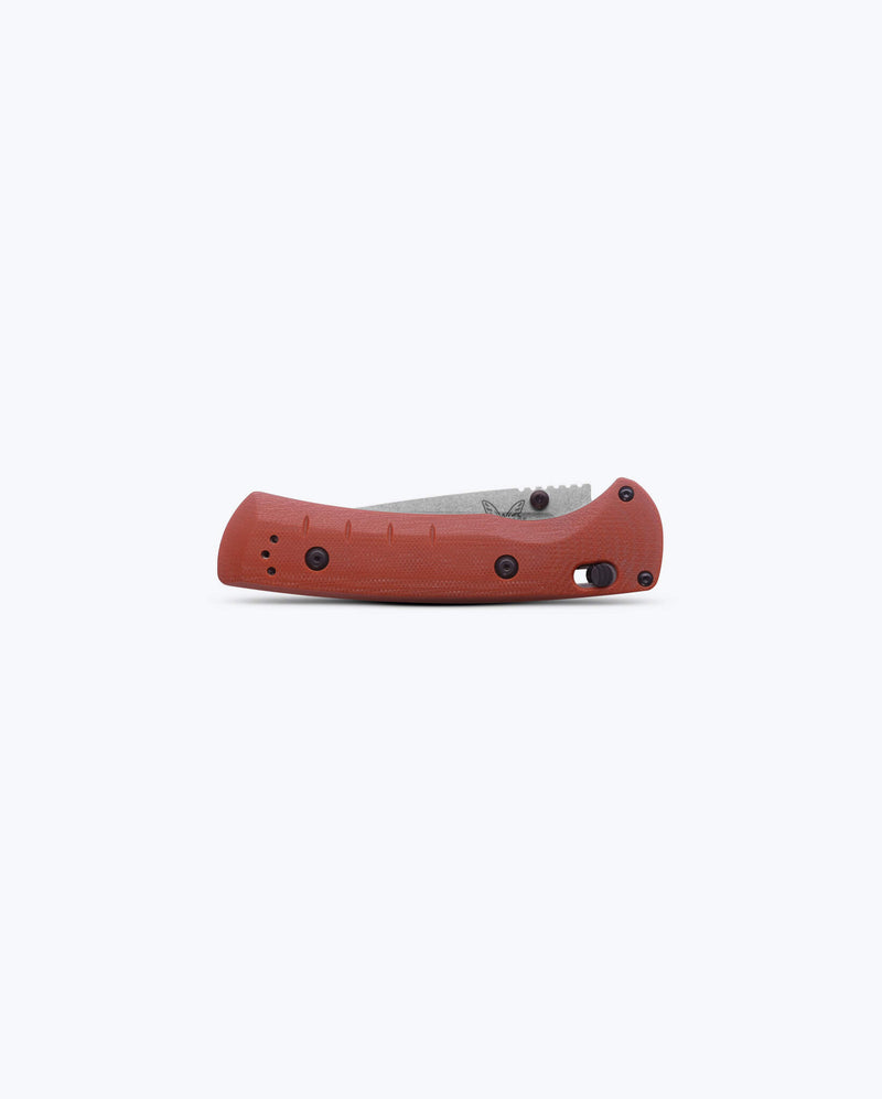 Load image into Gallery viewer, Benchmade 15090-1 Slipridge 3.5" Magna Cut Clip Point Blade, Rust Orange G10 Handle Knife
