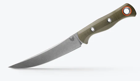 Benchmade 15500-3 Meatcrafter 6.08” CPM-S45VN Premium Stainless Steel Blade OD Green Handle Fixed Black Knife