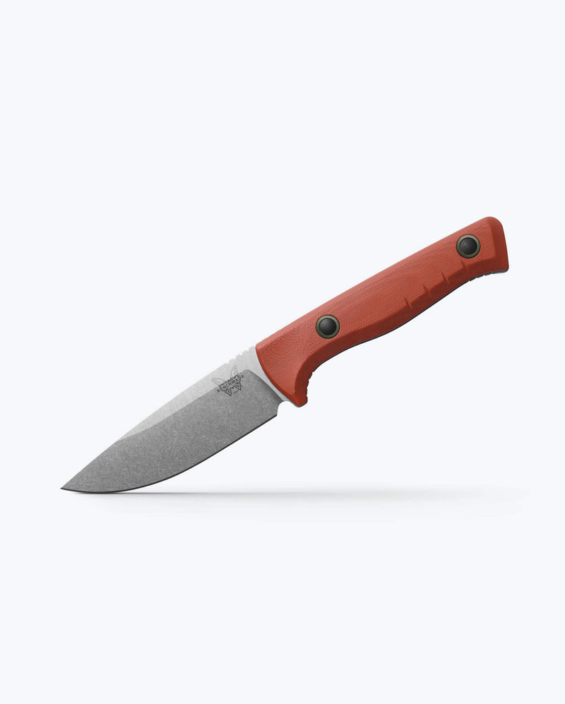 Load image into Gallery viewer, Benchmade 15650-01 Slipridge FIXED 3.7" Magnacut Drop Point Blade, Rust Orange G10 Handles, Knife
