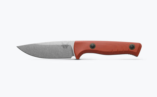 Benchmade 15650-01 Slipridge FIXED 3.7" Magnacut Drop Point Blade, Rust Orange G10 Handles, Knife
