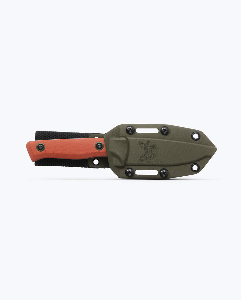 Load image into Gallery viewer, Benchmade 15650-01 Slipridge FIXED 3.7" Magnacut Drop Point Blade, Rust Orange G10 Handles, Knife

