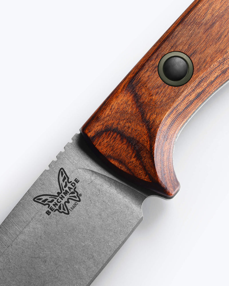 Load image into Gallery viewer, Benchmade 15650 Slipridge FIXED 3.7" Magnacut Drop Point Blade, Stabilized Wood Handles, Knife
