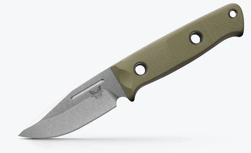 Benchmade 165-1 Bushcrafter 3.38" CPM-S30V Drop Point Fixed Blade OD Green Knife