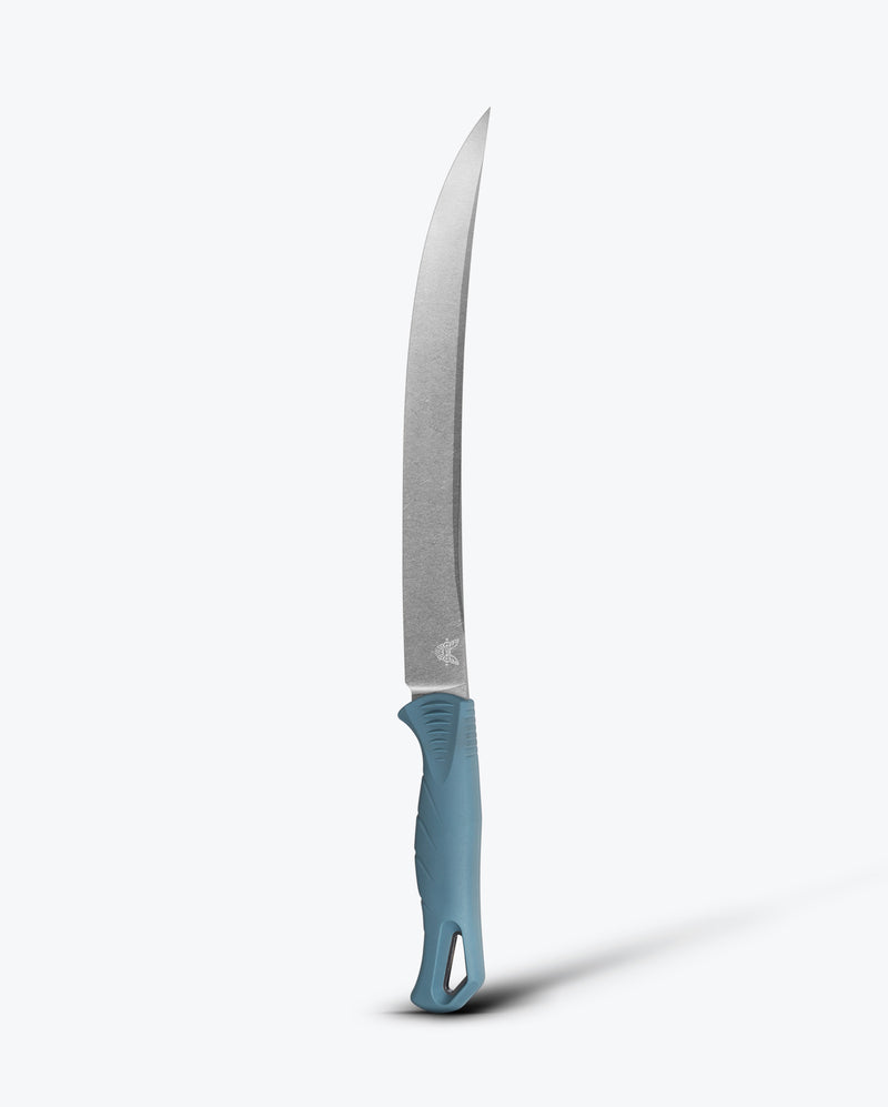 Load image into Gallery viewer, Benchmade 18020 Fishcrafter 9.05" CPM-Magnacut Stonewash Blade, Depth Blue Santoprene Handle Knife
