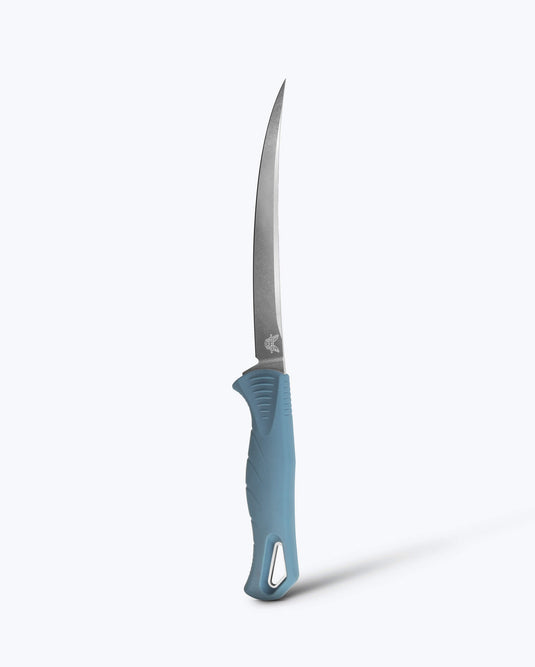 Benchmade 18030 Fishcrafter 5" Trailing Point Depth Blue Santoprene Knife