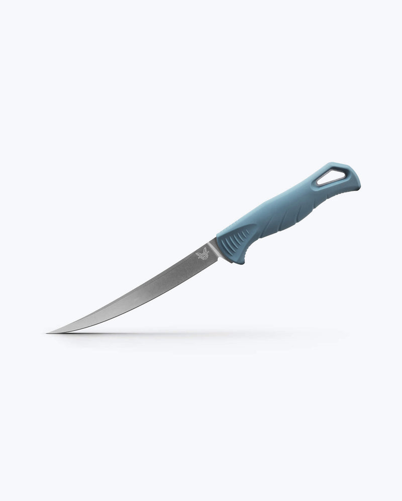 Load image into Gallery viewer, Benchmade 18030 Fishcrafter 5" Trailing Point Depth Blue Santoprene Knife
