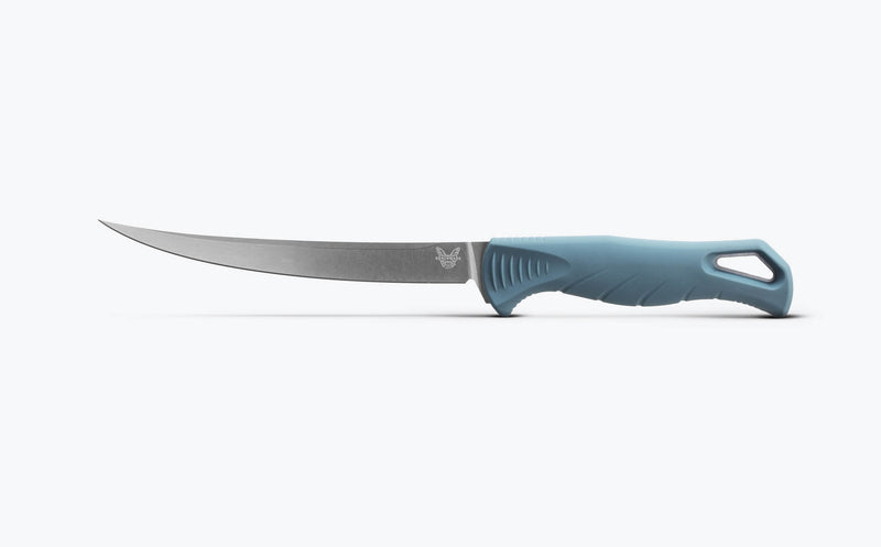 Load image into Gallery viewer, Benchmade 18030 Fishcrafter 5" Trailing Point Depth Blue Santoprene Knife
