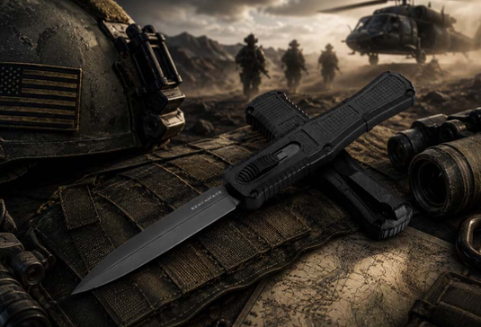 Benchmade 3370GY Claymore OTF Automatic 3.89" CPM-D2 Black Grivory Handles Knife