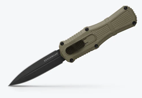 Benchmade 3375GY-1 MINI Claymore OTF Automatic 3.02" CPM-D2 Ranger Green Grivory Handles Knife