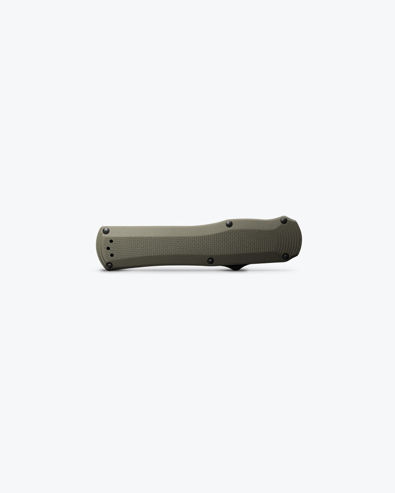 Load image into Gallery viewer, Benchmade 3400BK-1 Autocrat AUTO OTF 3.71" Black DLC Coated Finish Olive Drab Double Edge Dagger Knife
