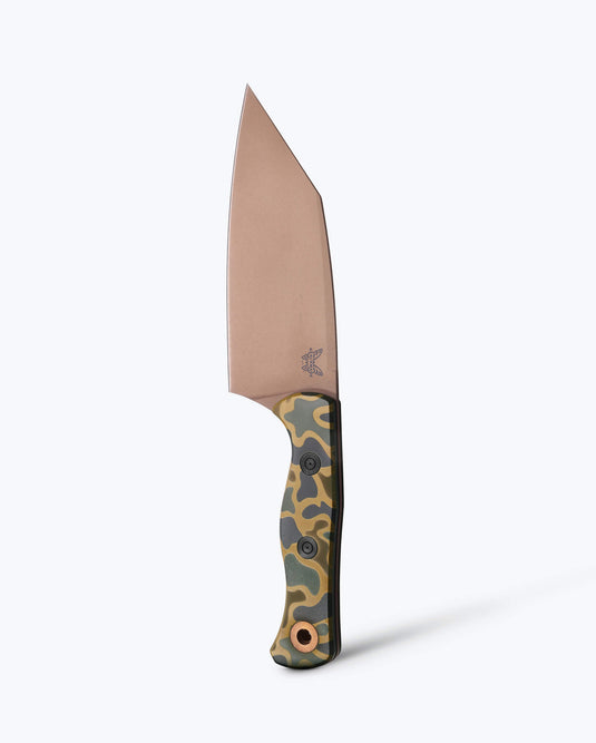 Benchmade 4010FE-2601 Father's Day Limited Station Knife, Cerakote Camo Pattern Handles, Boltaron Shealth with Clip