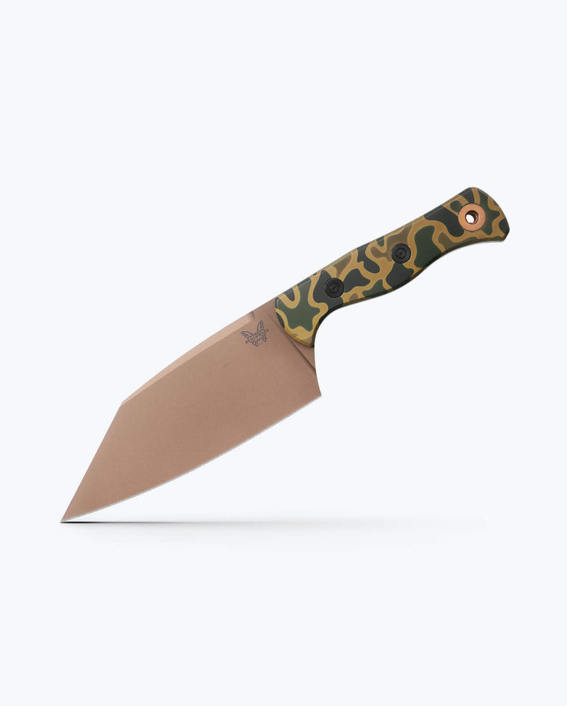 Load image into Gallery viewer, Benchmade 4010FE-2601 Father's Day Limited Station Knife, Cerakote Camo Pattern Handles, Boltaron Shealth with Clip
