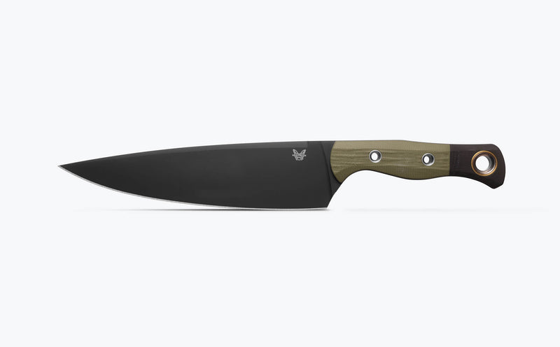 Load image into Gallery viewer, Benchmade 4025BK-02 8" DLC CPM-154 Blade OD Green G-10 Black G-10 Bolster Chef Knife

