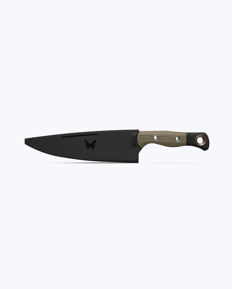 Load image into Gallery viewer, Benchmade 4025BK-02 8" DLC CPM-154 Blade OD Green G-10 Black G-10 Bolster Chef Knife

