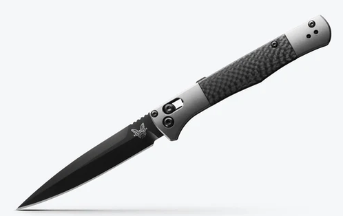 Benchmade 4170BK Auto Fact, 3.95" Black DLC Coated CPM-S90V Spear-point Blade, Aluminum w/Carbon Fiber Inlays Handle Knife