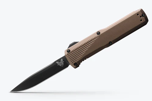 Benchmade 4600DLC-1 Phaeton AUTO OTF 3.45" Black S30V Drop Point Blade, Dark Earth Aluminum Handles