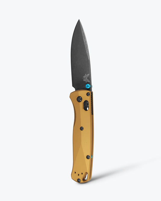 Benchmade 535BK-07 Bugout Burnt Brass Aluminum DLC Battlewash M390 Blade Knife