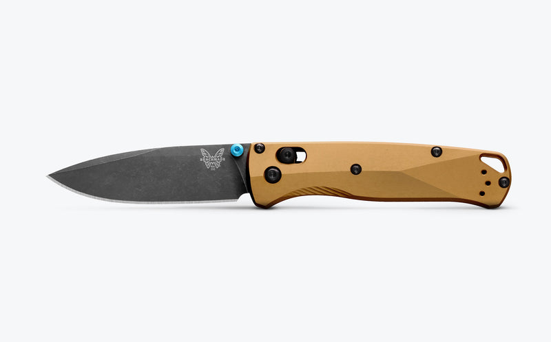 Load image into Gallery viewer, Benchmade 535BK-07 Bugout Burnt Brass Aluminum DLC Battlewash M390 Blade Knife
