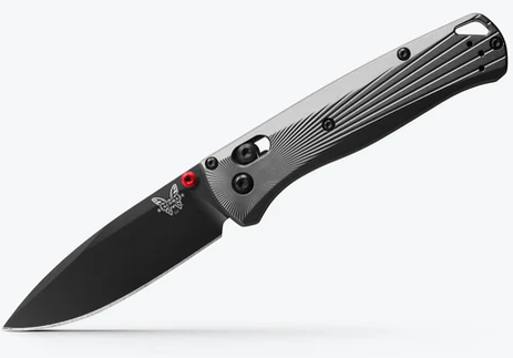 Benchmade 535BK-4 Bugout AXIS Folding Knife 3.24" M390 Milling Pattern Aircraft Aluminum Handles