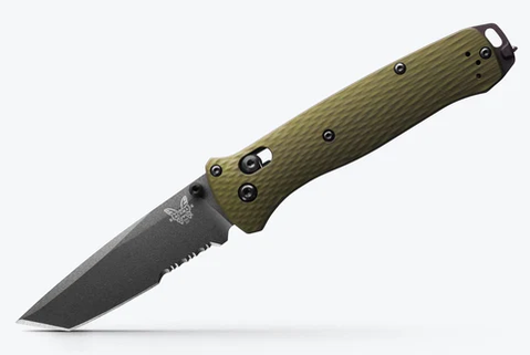 Benchmade 537SGY-1 Bailout Woodland Green Serrated CPM-M4 Blade 3.38" Ultralight Knife