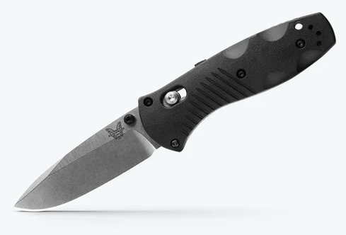 Benchmade 585 Mini-Barrage AXIS-Assisted 2.91" Satin Plain Blade, Valox Handles