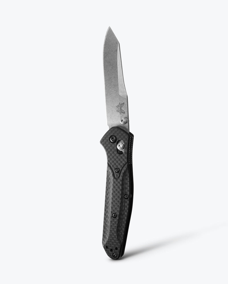 Load image into Gallery viewer, Benchmade 940-1 Osborne Folding Knife 3.4" S90V Stonewash Plain Blade, Carbon Fiber Handles
