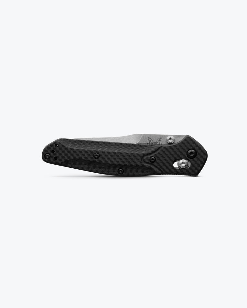 Load image into Gallery viewer, Benchmade 940-1 Osborne Folding Knife 3.4" S90V Stonewash Plain Blade, Carbon Fiber Handles
