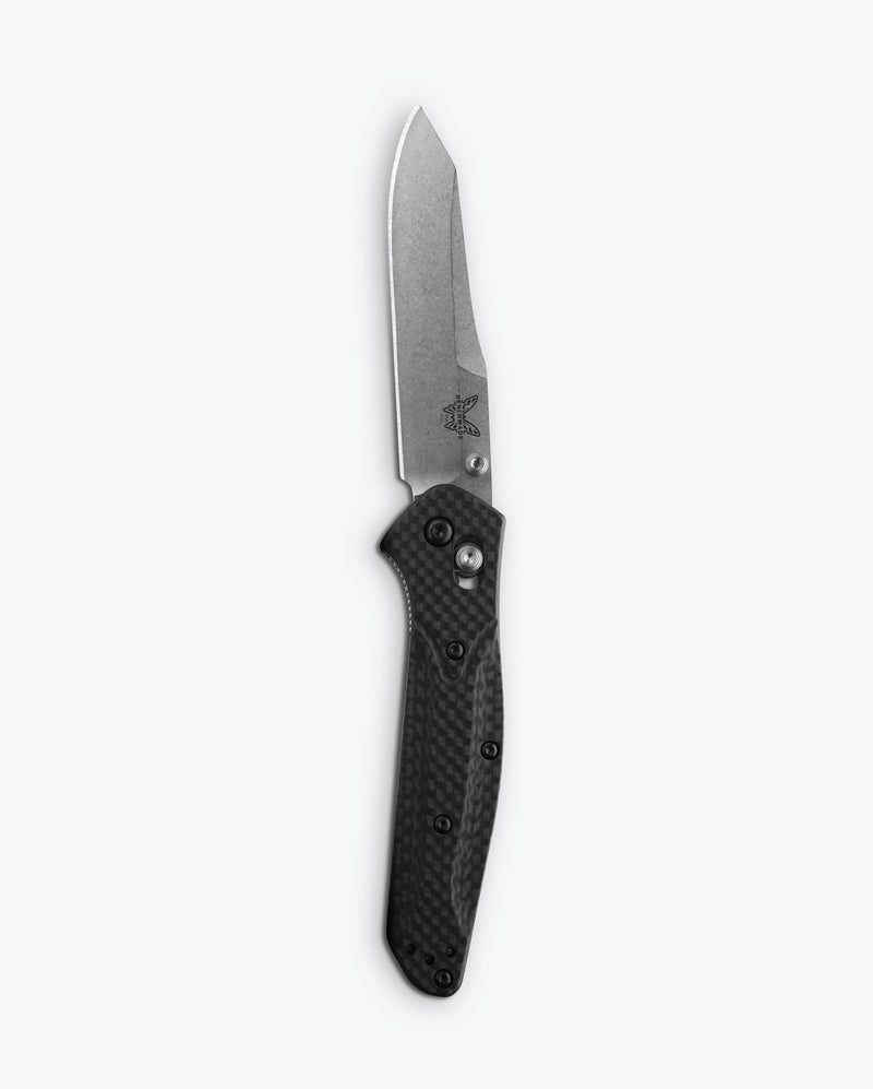 Load image into Gallery viewer, Benchmade 940-1 Osborne Folding Knife 3.4" S90V Stonewash Plain Blade, Carbon Fiber Handles
