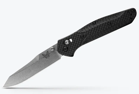 Load image into Gallery viewer, Benchmade 940-1 Osborne Folding Knife 3.4" S90V Stonewash Plain Blade, Carbon Fiber Handles
