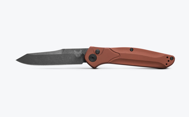 Load image into Gallery viewer, Benchmade 9400BK-03 Osborne Burnt Copper Handles 3.4" Magnacut Battlewash DLC Blade Knife
