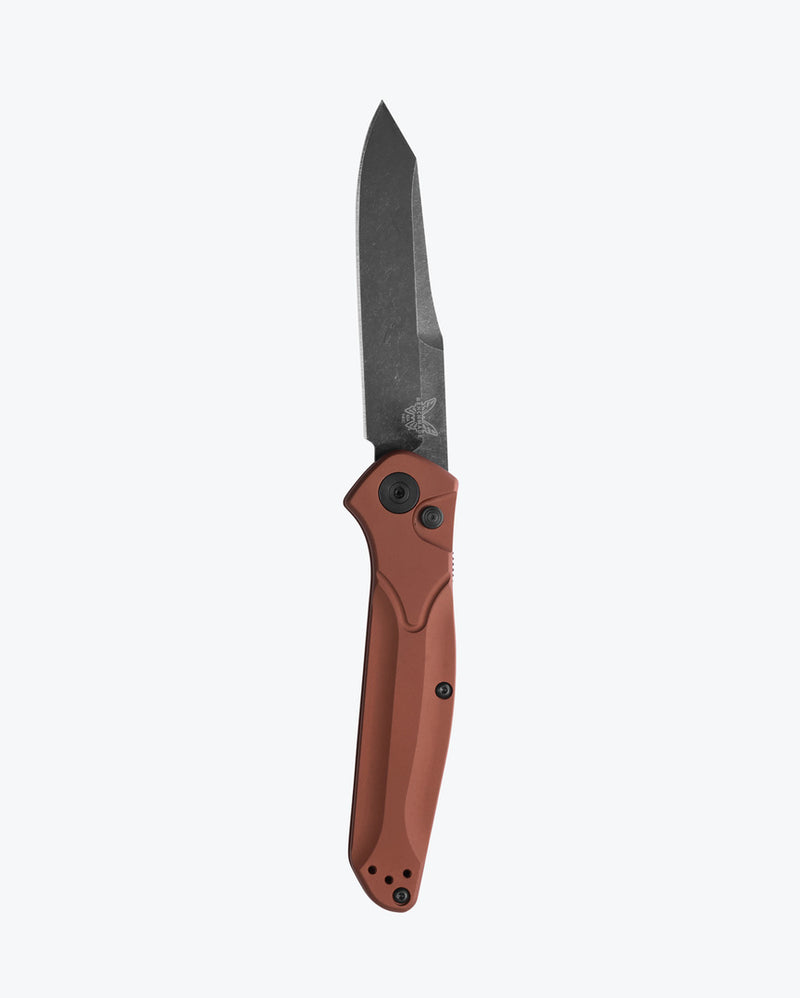 Load image into Gallery viewer, Benchmade 9400BK-03 Osborne Burnt Copper Handles 3.4" Magnacut Battlewash DLC Blade Knife
