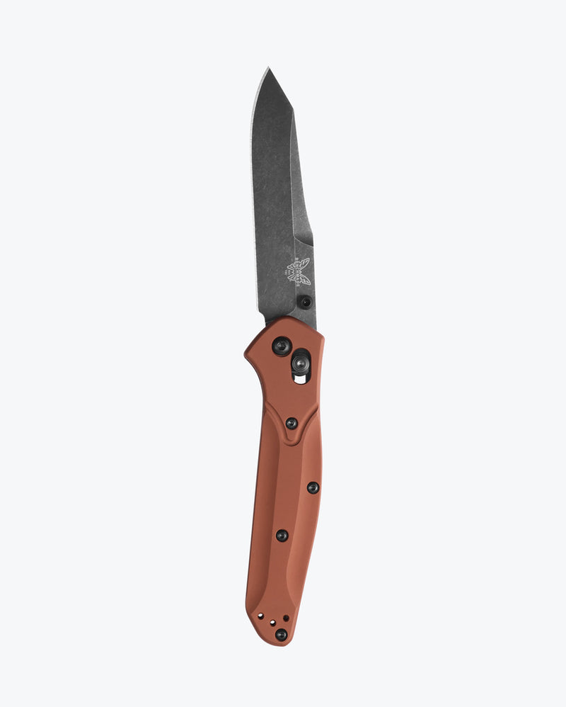 Load image into Gallery viewer, Benchmade 940BK-03 Osborne 3.4" CPM-Magnacut DLC Battlewash Finish Blade Burnt Copper Aluminum Handles Knife
