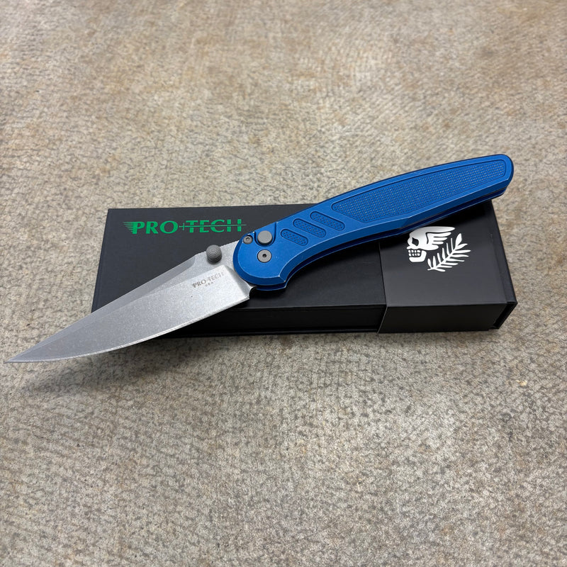 Load image into Gallery viewer, Protech PN1101-BW Peace Neighbor Avalon, Battleworn Blue AL Handles, Stonewash Magnacut Blade, Knife
