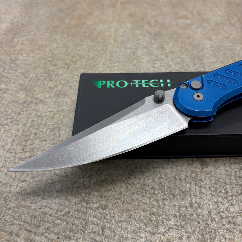 Load image into Gallery viewer, Protech PN1101-BW Peace Neighbor Avalon, Battleworn Blue AL Handles, Stonewash Magnacut Blade, Knife
