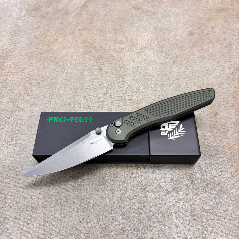 Load image into Gallery viewer, Protech PN1101-Green Peace Neighbor Avalon, Knurled Green AL Handles, Stonewash Magnacut Blade, Knife
