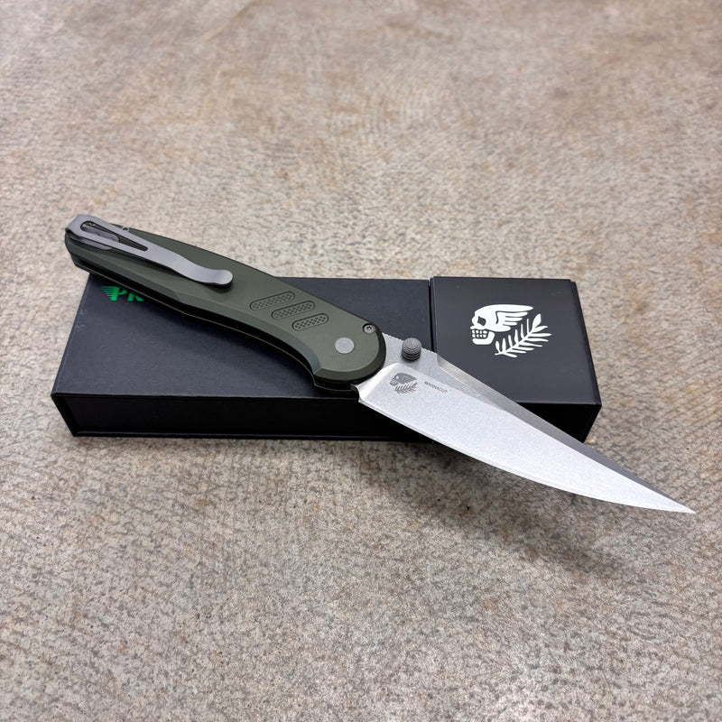 Load image into Gallery viewer, Protech PN1101-Green Peace Neighbor Avalon, Knurled Green AL Handles, Stonewash Magnacut Blade, Knife

