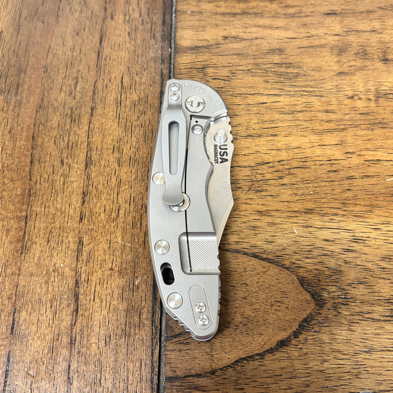 Load image into Gallery viewer, Rick Hinderer XM-18 3.5" Magnacut Bowie, NON-Flipper, Tri-Way, Stonewash Blade, Bead Blasted Handle, Blue/Black G10 Knife
