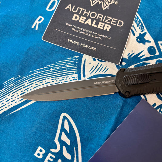 Benchmade 3370GY Claymore OTF Automatic 3.89" CPM-D2 Black Grivory Handles Knife
