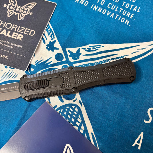 Benchmade 3370GY Claymore OTF Automatic 3.89" CPM-D2 Black Grivory Handles Knife