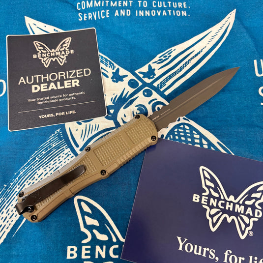 Benchmade 3370SGY-1 Claymore OTF SERRATED Automatic 3.89