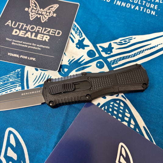 Benchmade 3375GY MINI Claymore OTF Automatic 3.02" CPM-D2 Black Grivory Handles Knife