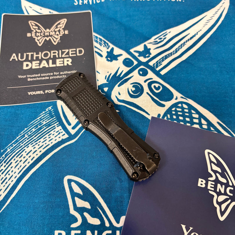 Load image into Gallery viewer, Benchmade 3375GY MINI Claymore OTF Automatic 3.02" CPM-D2 Black Grivory Handles Knife

