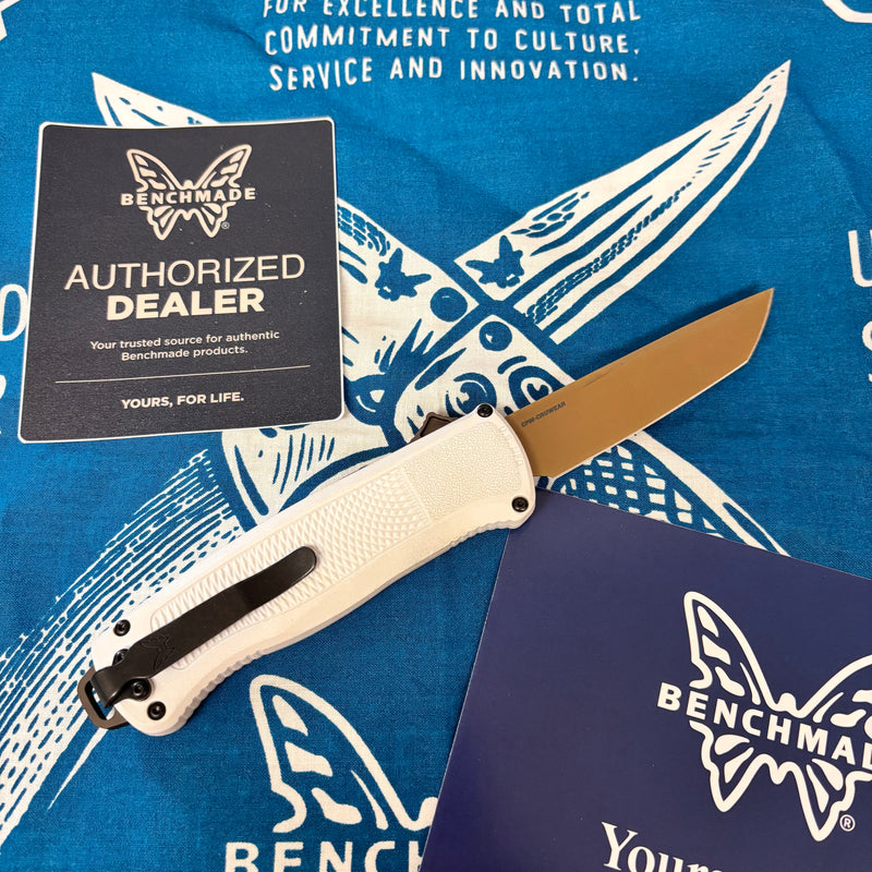 Load image into Gallery viewer, Benchmade 5370FE-02 Shootout Cool Gray Grivory, 3.5" Flat Earth Blade, Automatic OTF Knife

