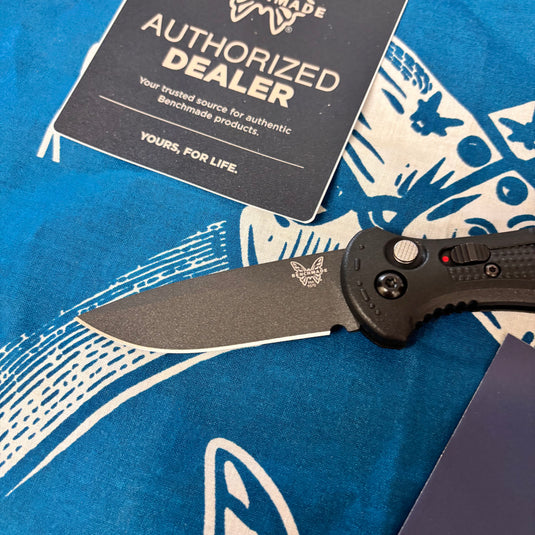 Benchmade 9570BK Mini Claymore AUTO Folding Knife 3" CPM-D2 Cobalt Blade Black Grivory Handles