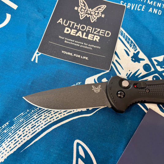 Benchmade 9070BK Claymore AUTO Folding Knife 3.6" CPM-D2 Cobalt Blade Black Grivory Handles